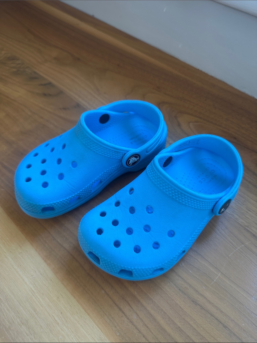 Kids Bright Blue Crocs C9